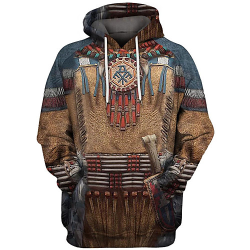 

Inspired by American Indian American Indian Cosplay Costume Hoodie Terylene 3D Printing Harajuku Graphic Hoodie For Women's / Men's