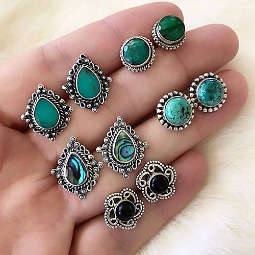

Women's Stud Earrings Hoop Earrings Earrings Vintage Style Holiday Fashion Birthday Luxury Fashion Vintage Punk Trendy Resin Earrings Jewelry Blue For Christmas Halloween Gift Engagement Festival 5