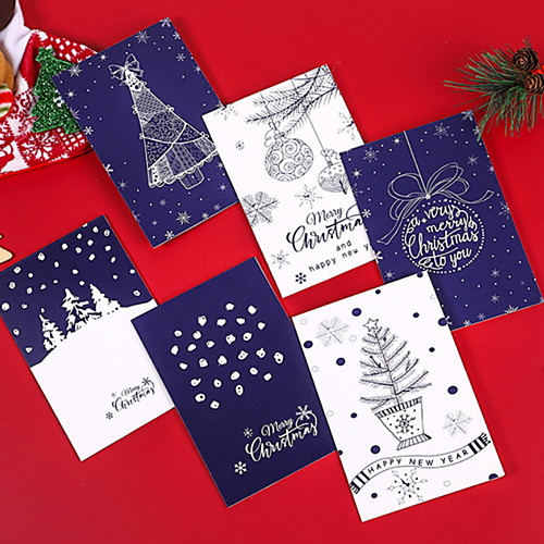 

6pcs 1 Set Christmas Decorations Christmas Ornaments Cards