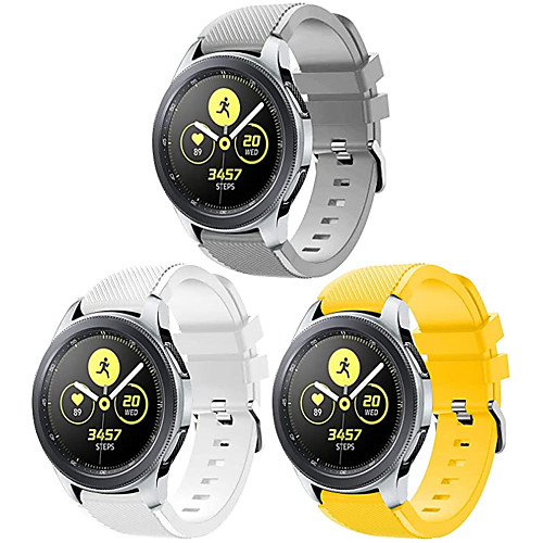 

Smart Watch Band for Samsung Galaxy 3 PCS Sport Band Silicone Replacement Wrist Strap for Samsung Galaxy Watch 46mm Samsung Gear S3 Galaxy Watch 3 45mm