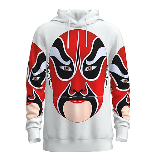 

Men's Pullover Hoodie Sweatshirt Graphic Abstract 3D Front Pocket Hooded Daily 3D Print 3D Print Casual Hoodies Sweatshirts Long Sleeve White