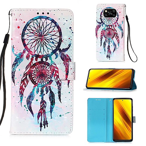 

Phone Case For Xiaomi Poco X3 NFC Redmi K20 Pro Redmi K20 Mi 10 Lite 5G Mi 10 Youth 5G Card Holder Flip Magnetic Full Body Cases Feathers leather