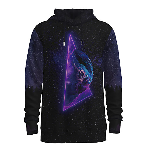 

Men's Pullover Hoodie Sweatshirt Galaxy Graphic 3D Hooded Daily 3D Print 3D Print Casual Hoodies Sweatshirts Long Sleeve Black