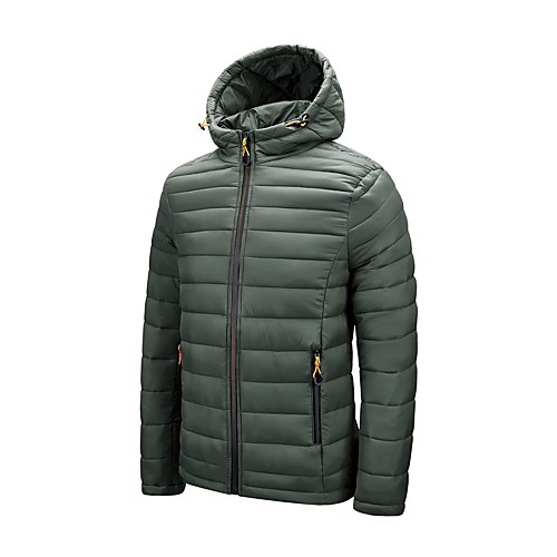 

Men's Padded Regular Coat Regular Fit Jacket Solid Colored Wine Army Green