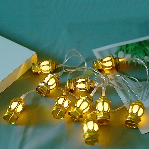 

3M 20 LEDs Muslim Ramadan Festival LED String Lights Battery Powered Golden oil Lamp Palace Lamp India Eid al-Fitr Festival Party Decoration