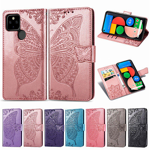 

Phone Case For Google Full Body Case Leather Flip Google Pixel 4a Google Pixel 4 Google Pixel 4 XL Card Holder Shockproof Flip Flower / Floral PU Leather