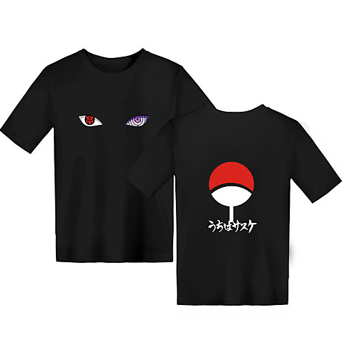 

Inspired by Naruto Cosplay Akatsuki Uchiha Itachi T-shirt Anime Terylene Print Printing Harajuku Graphic T-shirt For Boys'