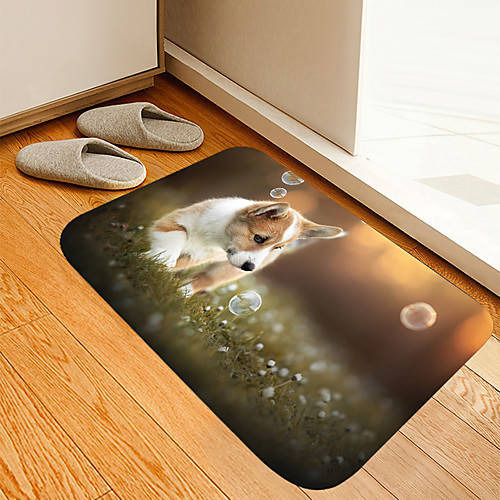 

Bubble Corgi Digital Printing Floor Mat Modern Bath Mats Nonwoven Memory Foam Novelty Bathroom
