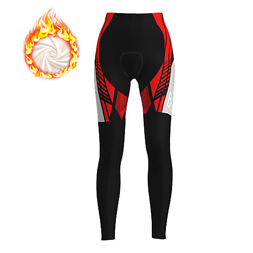 

21Grams Women's Cycling Tights Cycling Pants Winter Fleece Bike Tights Padded Shorts / Chamois Pants Fleece Lining Breathable Warm Sports Red / Fuchsia / Blue Mountain Bike MTB Road Bike Cycling