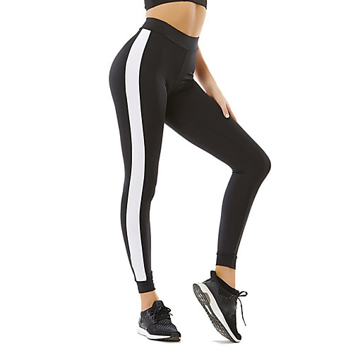 

Women's Running Tights Leggings Compression Pants Street Bottoms Winter Fitness Gym Workout Running Jogging Training Breathable Quick Dry Soft Sport Stripes Solid Colored Black / Stretchy / Athletic