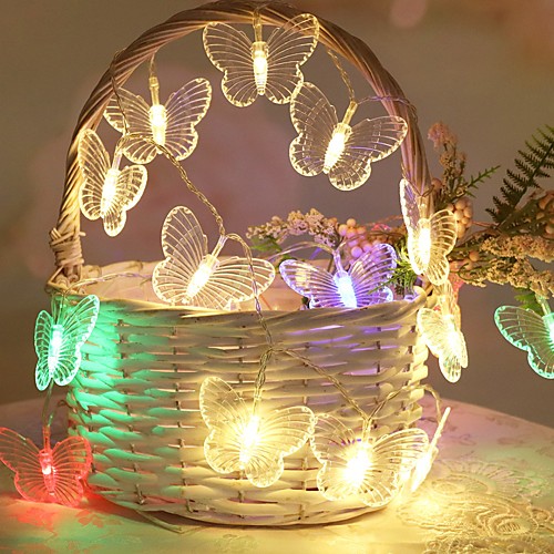 

3M 20LEDs Butterfly Garland Fairy LED String Lights Battery Powered 1.5M 10LEDs Outdoor Garden Wedding Birthday Party Girls Room Decoration Lights