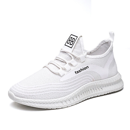 

Men's Trainers Athletic Shoes Athletic Running Shoes Walking Shoes Mesh White Black Fall Spring