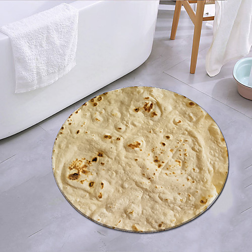 

Indian Flatbread Round Mat Carpet Door Mat Bedroom Living Room Carpet Study Room Carpet Kitchen Bathroom Anti-slip Mat
