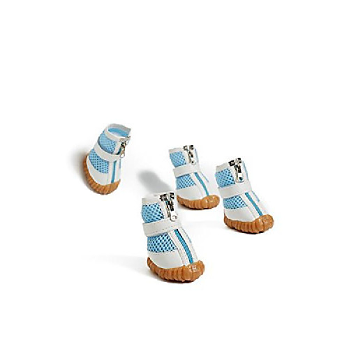 

nothing but love pets medium dog boots mesh shoes for dachshund poodle french bulldog pug mini schnauzer (small medium size, blue)
