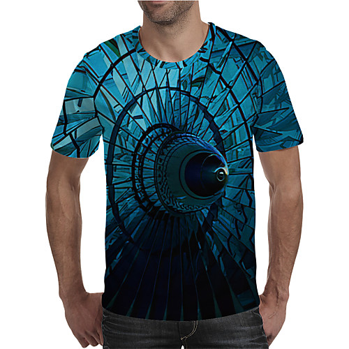 

Men's Tee T shirt Shirt 3D Print Graphic 3D Plus Size Print Short Sleeve Daily Tops Personalized Chic & Modern Exaggerated Round Neck Green