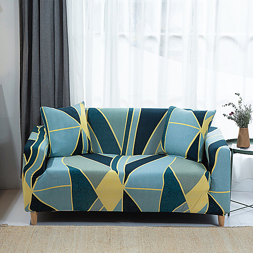 

Geometric Print Couch Cover Soft Stretch Slipcover Fabric Super Fit for 1~4 Cushion Couch Armchair/Loveseat/Three Seater/Four Seater/L shaped sofa,Easy to Install