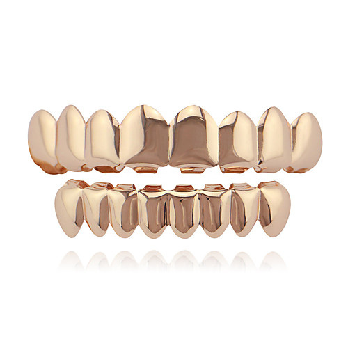 

Teeth Set / Teeth Grills Statement Stylish Luxury Unisex Body Jewelry For Halloween Street Copper Rose Gold Silver Gold