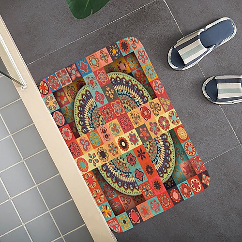 

Bohemian Ethnic Style Pattern Carpet Door Mat Bedroom Living Room Carpet Study Room Carpet Kitchen Bathroom Anti-slip Mat
