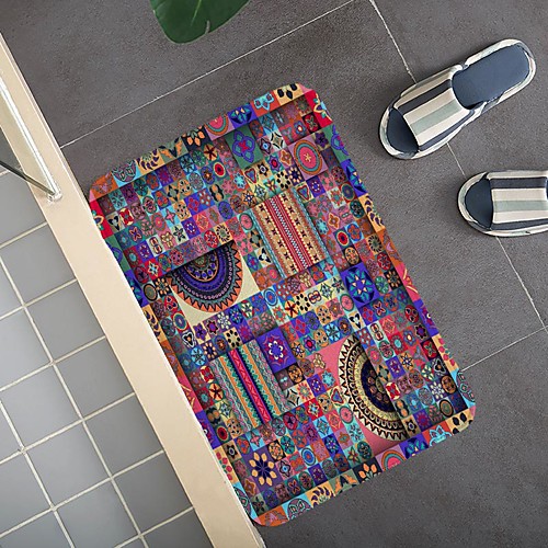 

Bohemian Ethnic Style Pattern Carpet Door Mat Bedroom Living Room Carpet Study Room Carpet Kitchen Bathroom Anti-slip Mat