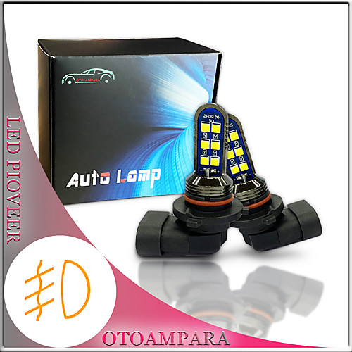

OTOLAMPARA 1 Pair Car LED Fog Light 9006 12W Double Sides Lightness MINI Stylish Plug and Play Easy Installation Front Fog Light Bulb HB4