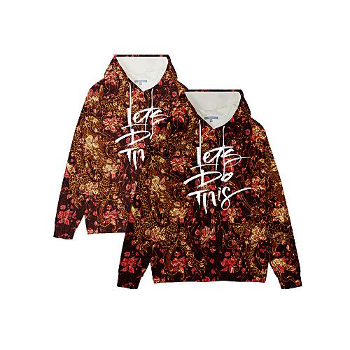 

Women's Men's Pullover Hoodie Sweatshirt Floral Graphic 3D Hooded Weekend 3D Print Casual Streetwear Hoodies Sweatshirts Long Sleeve Red