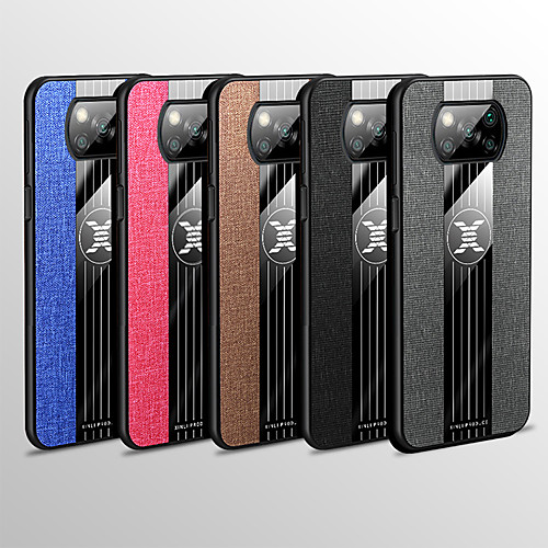 

Phone Case For Xiaomi Back Cover Xiaomi Poco X3 NFC Shockproof Ring Holder Lines / Waves Solid Color TPU