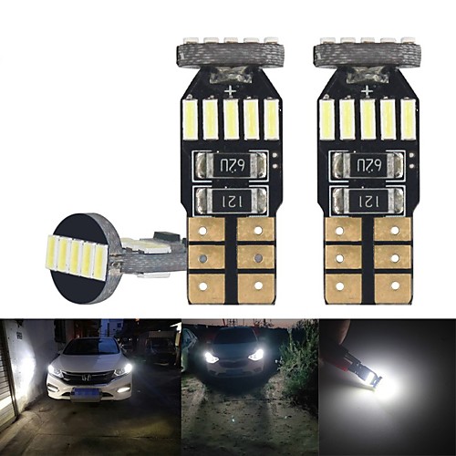 

Car LED License Plate Lights / Side Marker Lights Light Bulbs 2400 lm SMD 4014 2 W 15 For universal All years 10pcs
