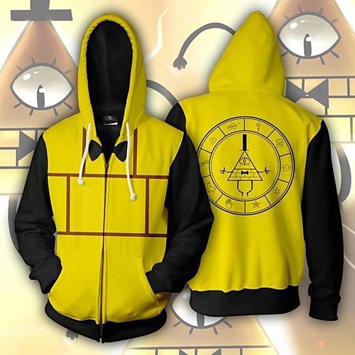 

Inspired by Gravity Falls Bill Cipher Cosplay Costume Hoodie Terylene Graphic Printing Harajuku Graphic Hoodie For Women's / Men's
