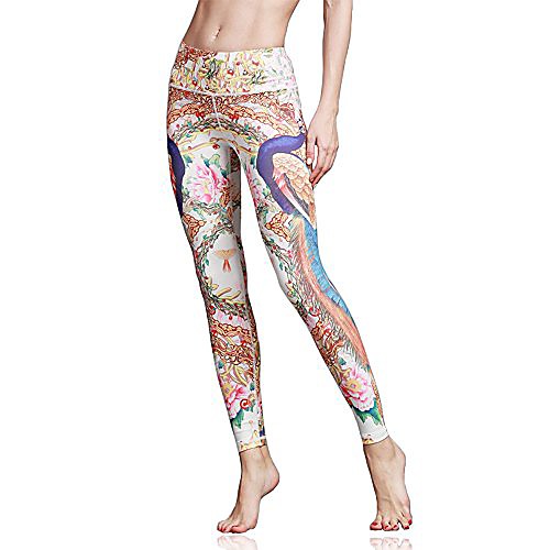 

fashion printed yoga workout stretch leggings patterned pants (s, hk47)