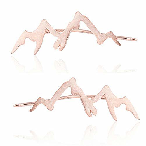 

mountain peak crawler earrings silver mountains climbers wrap earring (rose gold)