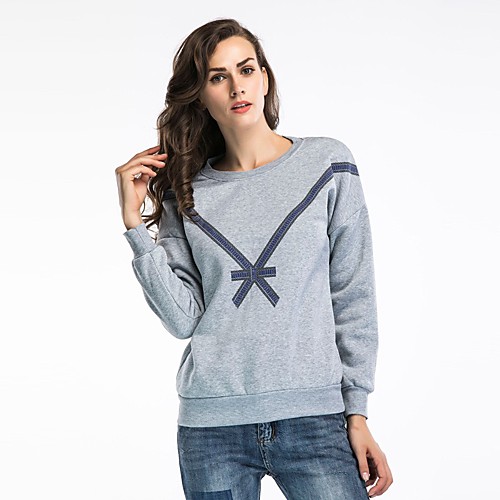 

Women's Pullover Sweatshirt Graphic Daily 3D Print Basic Hoodies Sweatshirts Loose Blushing Pink Gray White