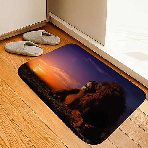 

Sunset lion Digital Printing Floor Mat Modern Bath Mats Nonwoven Memory Foam Novelty Bathroom