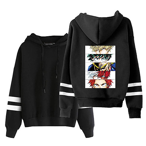 

Inspired by My Hero Academia Boko No Hero Midoriya Izuku Hoodie Anime Polyester / Cotton Blend Print Printing Harajuku Graphic Hoodie For Women's / Men's