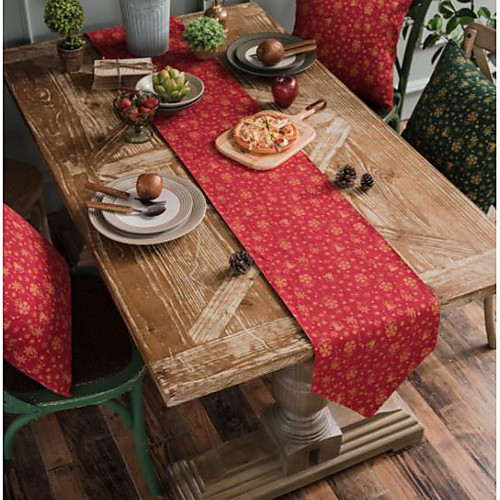 

Christmas White Wind Chimes Table Runner Bronzing