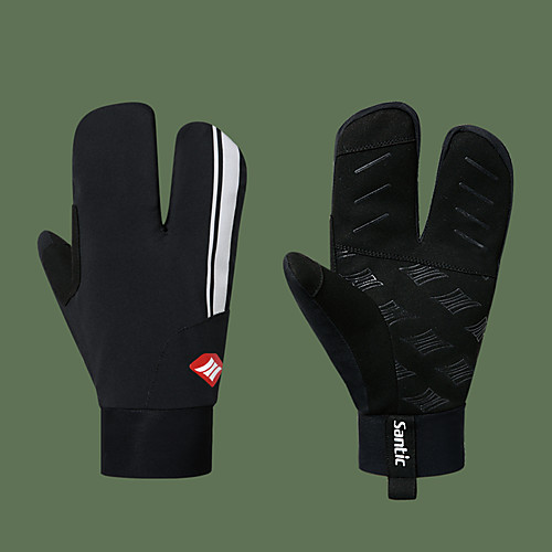 

SANTIC Winter Bike Gloves / Cycling Gloves Touch Gloves Motor Bike Mittens Sports Gloves Black / Silver for Road Cycling Cycling / Bike