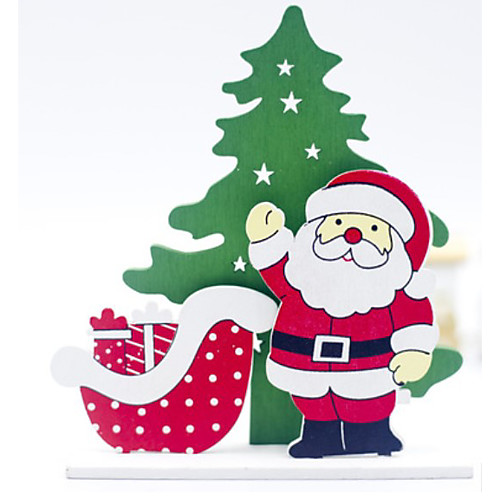 

Christmas Decoration Wooden Mosaic Ornaments Painted