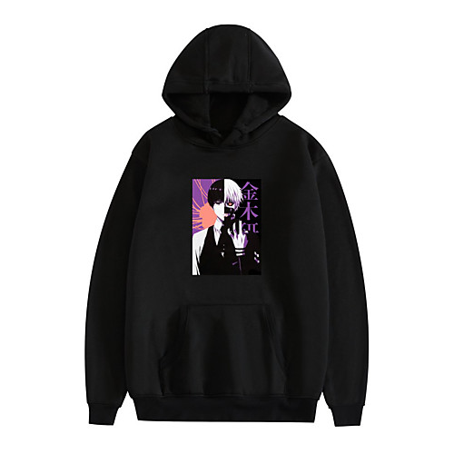

Inspired by Tokyo Ghoul Kaneki Ken Hoodie Anime Polyester / Cotton Blend Graphic Prints Printing Harajuku Graphic Hoodie For Women's / Men's