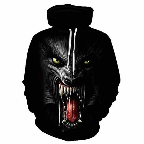

Inspired by Cosplay Beast Cosplay Costume Hoodie Plush Fabric 3D Printing Harajuku Graphic Hoodie For Women's / Men's