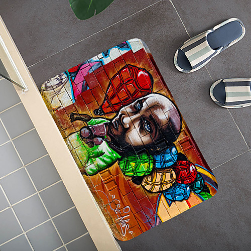 

Graffiti wall Pattern Carpet Door Mat Bedroom Living Room Carpet Study Room Carpet Kitchen Bathroom Anti-slip Mat