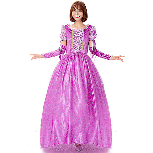 

Princess Rapunzel Dress Cosplay Costume Women's Movie Cosplay Vacation Halloween Purple Dress Halloween Carnival Masquerade Polyester Organza