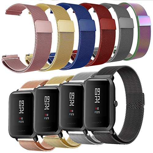 

Smart Watch Band for Amazfit Xiaomi 1 pcs Milanese Loop Stainless Steel Replacement Wrist Strap for Huami Amazfit Pace Watch Huami Amazfit Stratos Smart Watch 2/2S Amazfit GTR 42mm Amazfit GTR 47mm