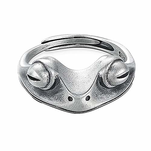 

925 silver frog open rings vintage cute animal finger ring fashion party jewelry gifts for women
