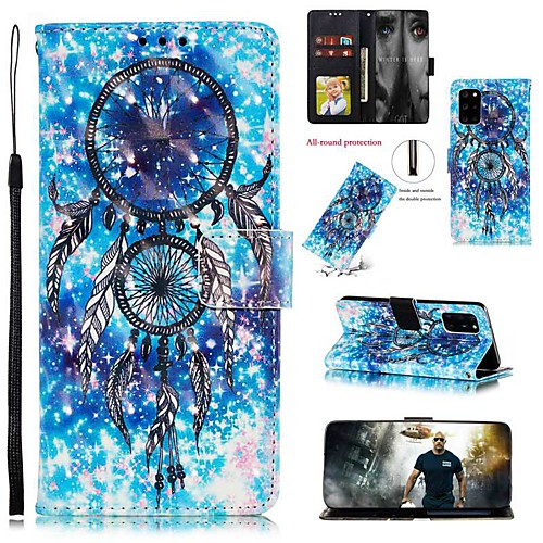 

Case For Samsung Galaxy S20 Plus / S20 Ultra / S20 Wallet / Card Holder / with Stand Full Body Cases Feathers PU Leather