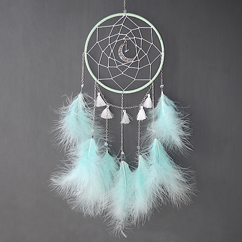 

Boho Dream Catcher Handmade Gift Wall Hanging Decor Art Ornament Craft Moon Feather For Kids Bedroom Wedding Festival 1550cm