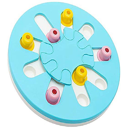 

dog puzzle toys for dogs-dog mind stimulating toys -upgraded version of slow feeder dog bowls-specially designed for training treats(blue)