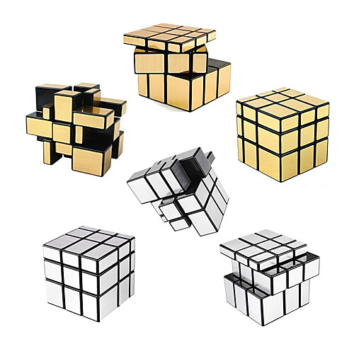 

Speed Cube Set 6 pcs Magic Cube IQ Cube 333 Speedcubing Bundle 3D Puzzle Cube Stress Reliever Puzzle Cube Stickerless Smooth Office Desk Toys Mirror Kid's Adults Toy Gift