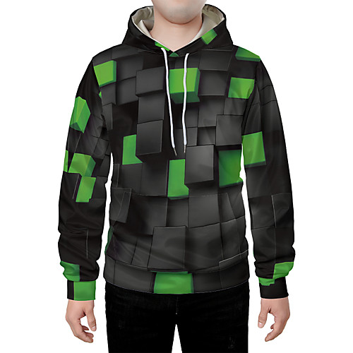 

Men's Plus Size Pullover Hoodie Sweatshirt Graphic 3D Front Pocket Round Neck Daily Weekend 3D Print 3D Print Hoodies Sweatshirts Long Sleeve Green