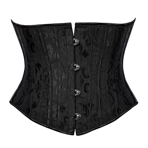 

Corset Women's Normal Polyester / Cotton Blend Printing Shapewear Underbust Corset Buckle White XS