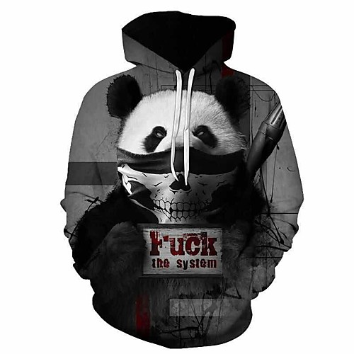 

Inspired by Animal Panda Cosplay Costume Hoodie Plush Fabric 3D Printing Harajuku Graphic Hoodie For Women's / Men's