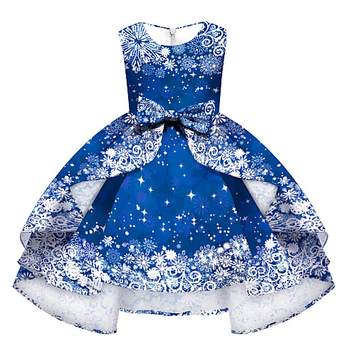 

Santa Claus Christmas Dress Girls' Kid's Leisure Christmas Christmas Polyester Dress